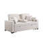 Causeuse convertible en tissu tissé beige l 70 po Cody II
