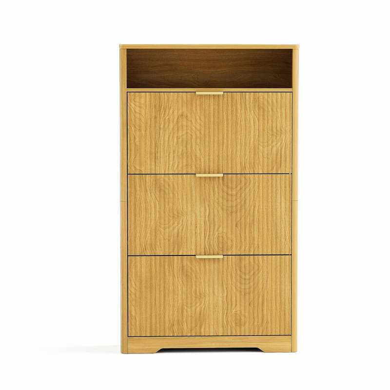 Shoe Cabinet Storage for Entryway Hidden Shoes Storage Cabinet with 3 Flip Drawers, Tall Free Standing Shoe Organizer Rack, 3
