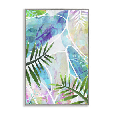 «Layered Tropical Leaves», art de la giclée encadrée par Lori Dubois