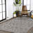 Citta High-Low Pile Mediterranean Tile Dark Gray/Ivory Indoor/Outdoor Rug-948342098