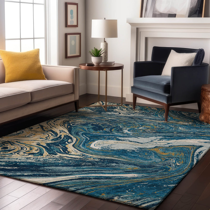 Premium Machine Washable Cossette AMF1061 Abstract Rug, Rectangle 10' x 14'