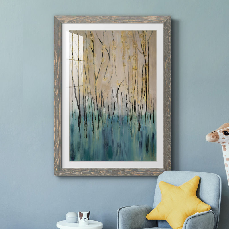 Mountain Air - peinture encadrée, H 31 po x l 44 po x P 1 po, Cadre gris