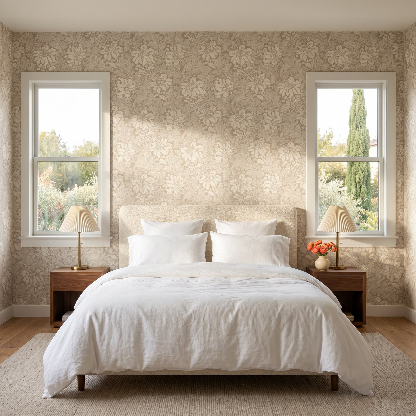 Boråstapeter Acanthus Garden Wallpaper Roll, Stone