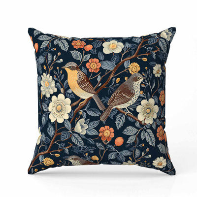 Coussin en faux suède Hidden Birds