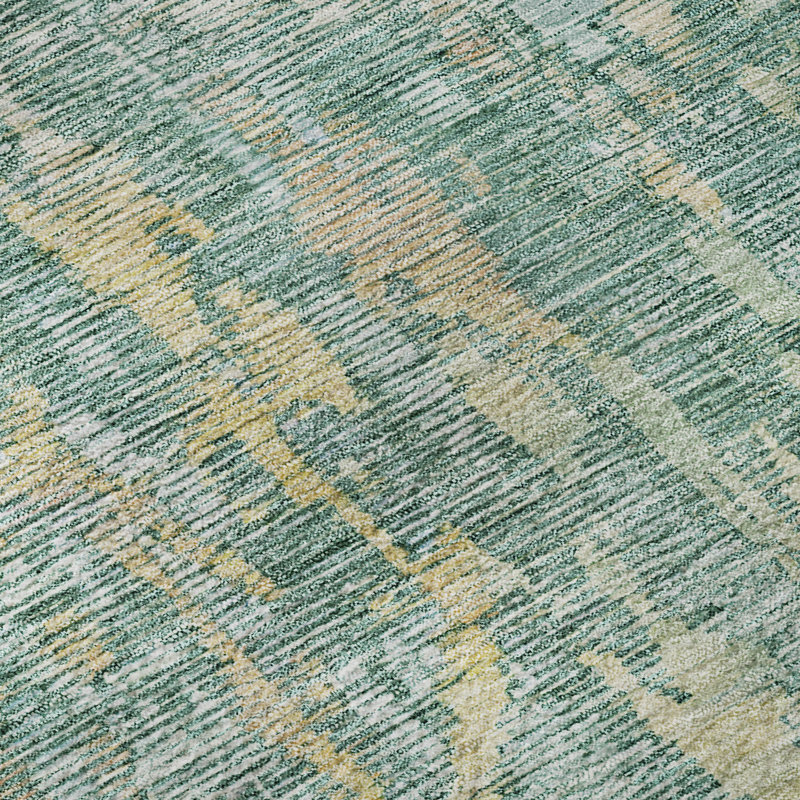 Tapis moderne de qualité supérieure lavable à la machine AMF1237 Kelton, Rectangle 9 pi x 12 pi