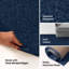 Ensemble de tapis intérieur / extérieur en polyester bleu marine touffeté à la machine Elize-2023687059