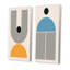 Minimal Late 20S Geometric Primitive Design III - ensemble de 2 peintures-1712493710-1712493713
