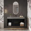 Meuble-lavabo de salle de bain avec comptoir en faux marbre, lavabo en céramique