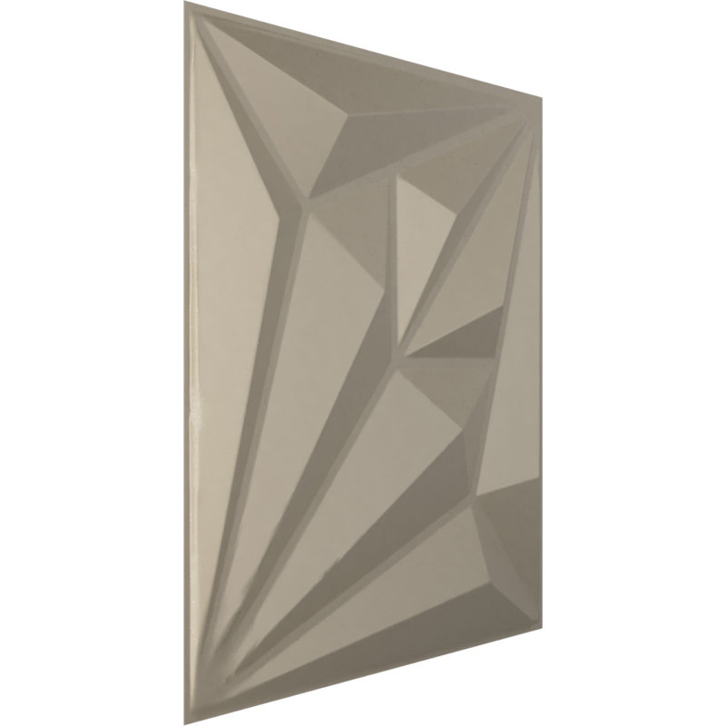 Panneau mural décoratif 3D texturé métallique l 19 5/8 po x H 19 5/8 po (couvre 2,67 pieds carrés), Argent argent