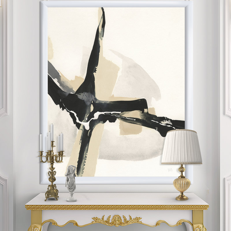 «Creamy Tan Form II», reproduction sur toile encadrée, Cadre blanc, H 46 po x l 36 po x P 1,5 po