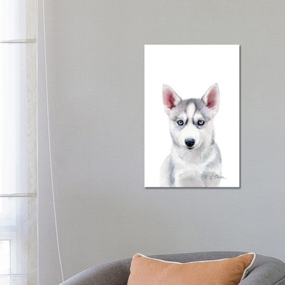 Husky Puppy - Wrapped Canvas Painting