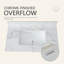 Dessus de meuble-lavabo 37 po x 22 po, dessus de meuble-lavabo en pierre frittée Carra Barthroom avec lavabo rectangulaire encastré en céramique avec dosseret de meuble-lavabo, comptoir de meuble-lavabo à un trou-108674933