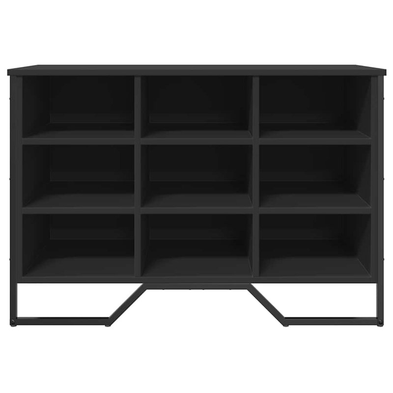9 Pair Shoe Storage Cabinet, Black