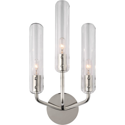 Casoria Solid Brass 3 - Light LED Armed Sconce