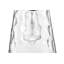 1 lumière noir mat 8 po Mini-luminaire suspendu avec abat-jour en verre martelé