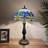 Berney Tiffany Table Lamp Dragonfly Stained Glass LED Bulbs Included H22" W12"-1428348763