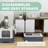 White Covered Cat Litter Box, Front Entry & Top Exit with Scoop for Large Cats