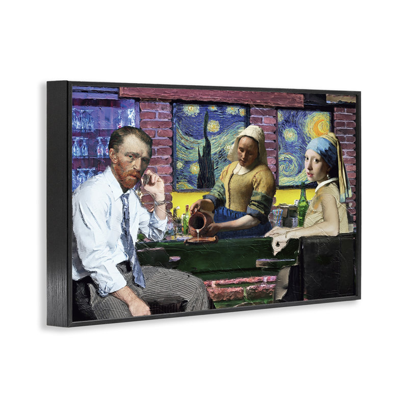 Art classique, estampe numérique encadrée par Reinders, Giclée encadrée noir minuit, H 16 po x l 24 po