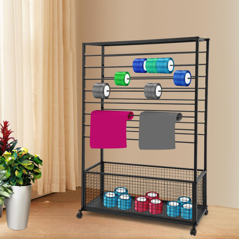 Support de rangement pour papier sur pied à 16 niveaux, Noir mat, H 59,06 po x l 39,37 po x P 12,6 po