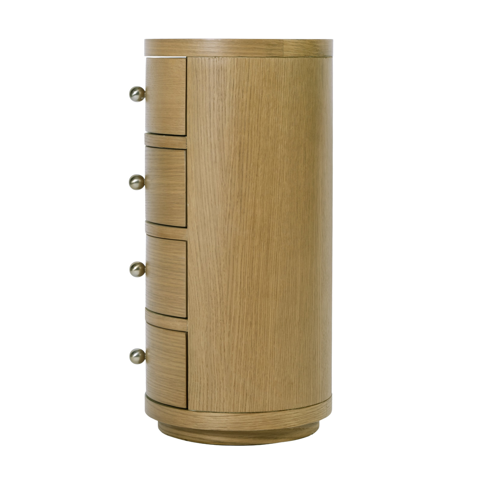 Celine 4-Drawer Acacia End Table, Natural Oak