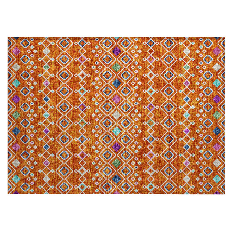 Aleighna Area Rug with Non-Slip Backing, Rectangle 1'8" x 2'6"