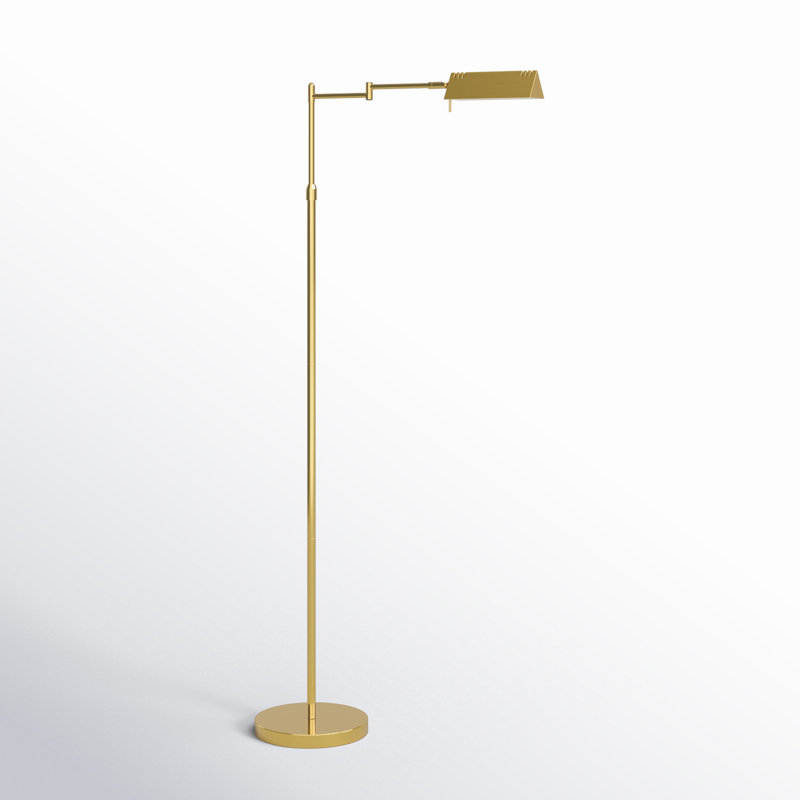 Nathanael 55'' Plated Base LED Task Floor Lamp