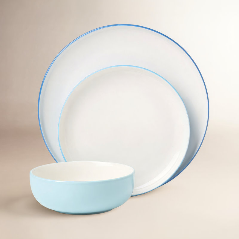 24/7 Colors 12-Piece Dinnerware Set, Blue