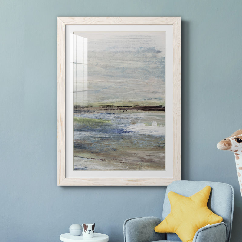 Wetlands II - peinture encadrée, Blanc, H 44 po x l 31 po x P 1 po