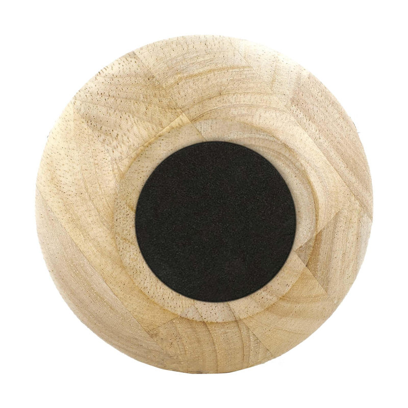 Pied de chignon rond en bois massif massif
