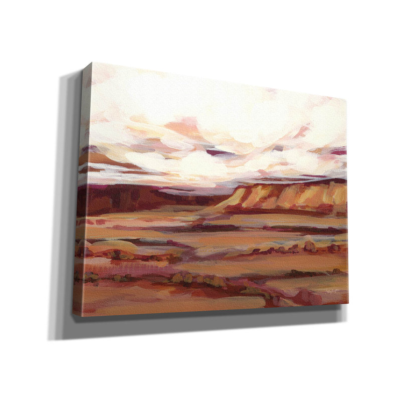 «Mauve Mesa 1» par Haley Knighten, art mural sur toile, H 26 po x l 34 po
