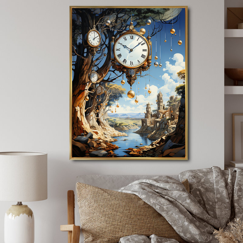 Bouleware, chef-d'œuvre, "The Persistance of Memory, surréalisme" - Art mural, H 44 po x l 34 po x P 1,5 po