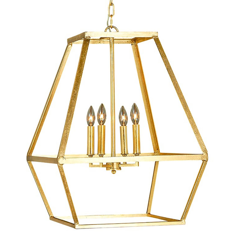 Lustre géométrique à 4 lumières Parisian