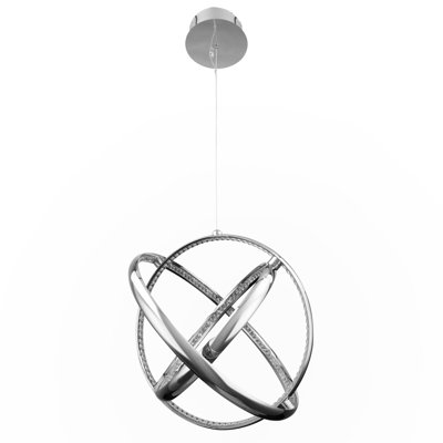 Tumbling 3 - Light Dimmable LED Globe Chandelier