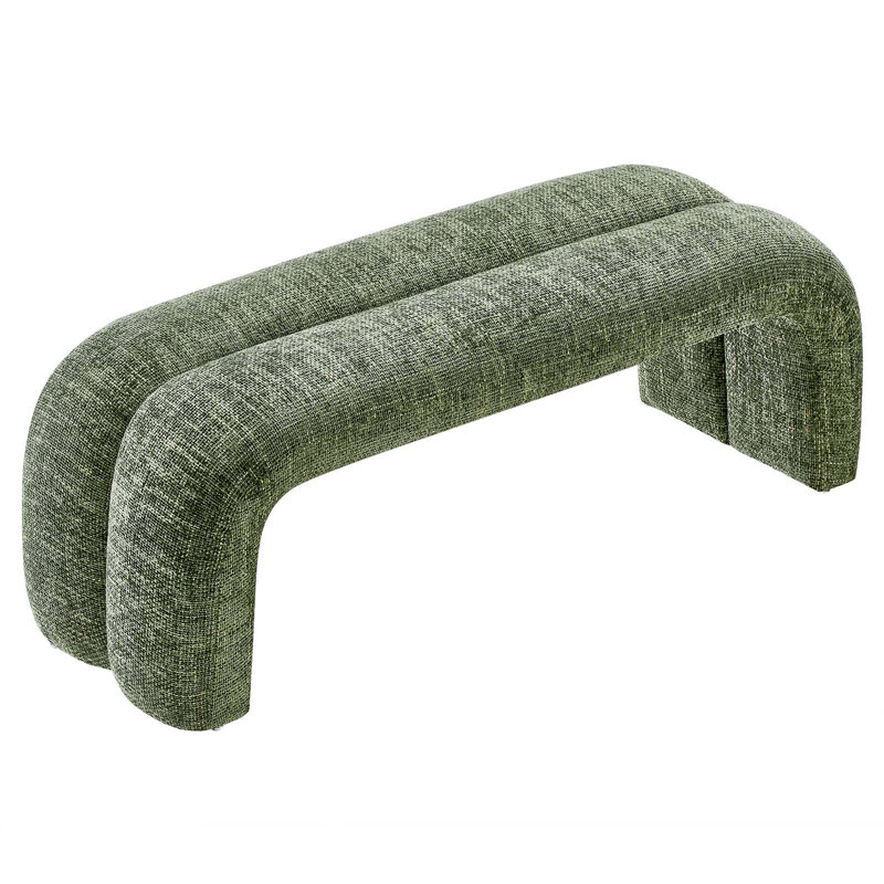 Modway Dax 50.5" Chenille Upholstered Accent Bench, Basil