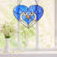 Panneau de vitrail de style Tiffany 15,5 "L Love Swans