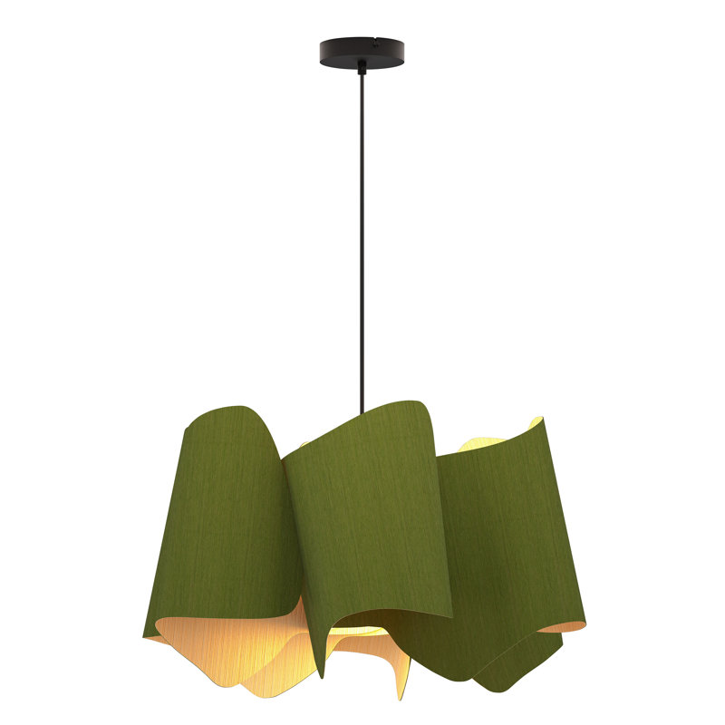 Luminaire suspendu unique à 1 lumière Camila, Vert