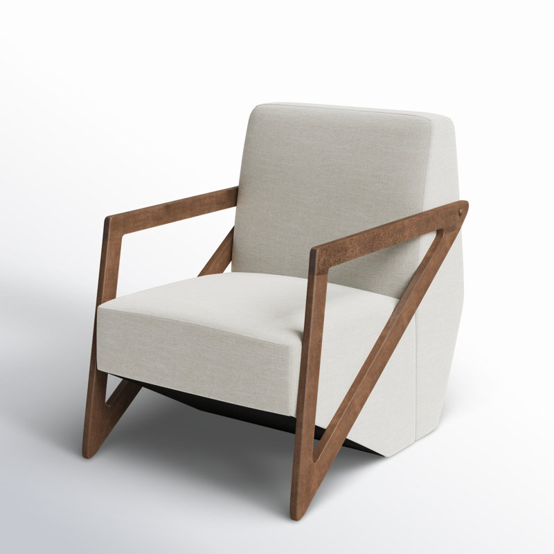 Parkhurst Upholstered Armchair, Beige Polyester