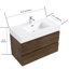 Meuble-lavabo en noyer avec évier 36 po - Grand rangement, lisse et silencieux, moderne, évier avec poignée-1289970672-1289970677