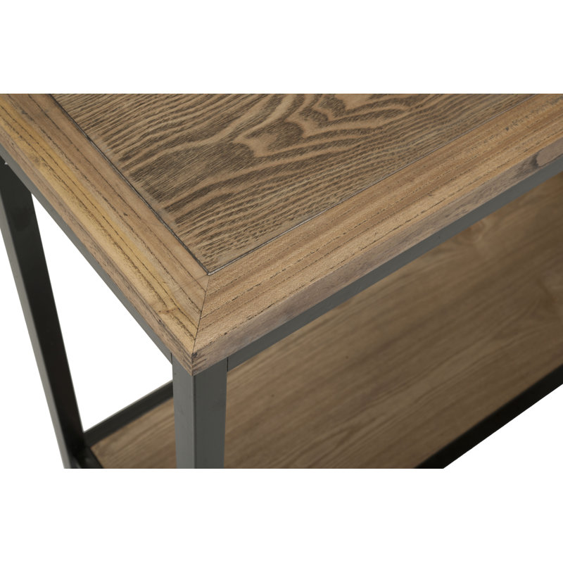 Nehru 41.3'' Solid Wood Top Console Table, Oak