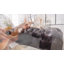 Repose-pieds rembourré en similicuir 38,5 po-581759147