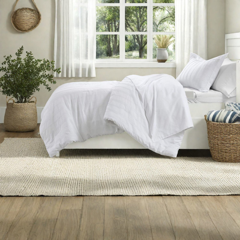 de lit simple / simple de style moderne à deux pièces TG, édredon en polyester doux avec draps pour dortoirs et petits espaces