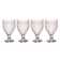 Fitz and Floyd Trestle Glassware Ornate Goblets, Clear