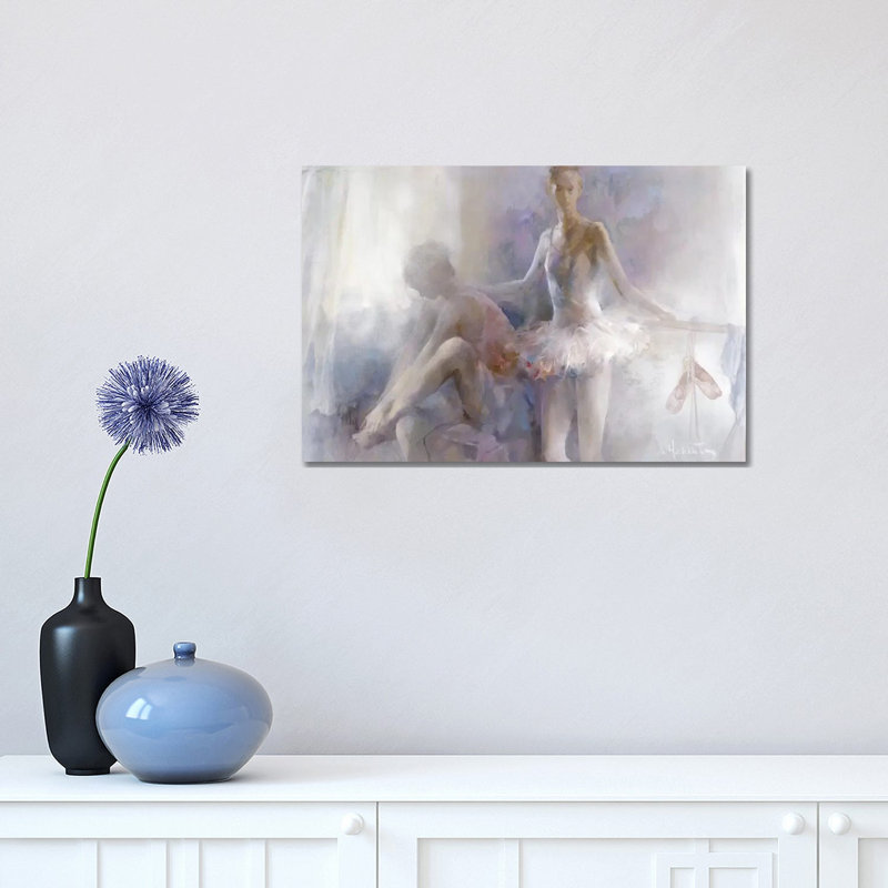 Ballerinas by Willem Haenraets - Wrapped Canvas Painting, 30.48 cm H x 45.72 cm W