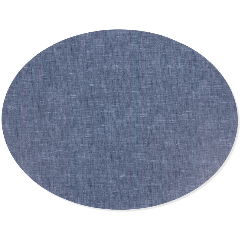 Ensemble de 4 napperons en vinyle Riviera indigo, Indigo