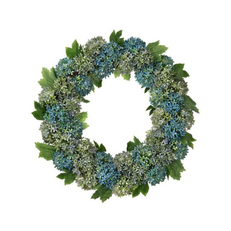Faux Hydrangea Polyester 20'' Wreath