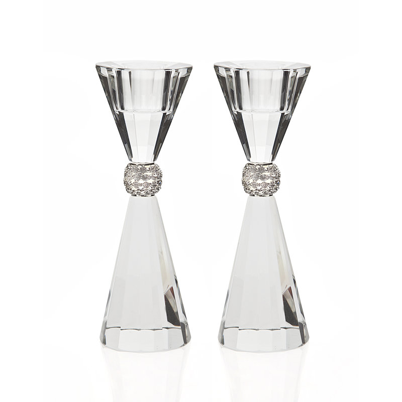 Palazzo 2 Piece Crystal Tabletop Candlestick Set
