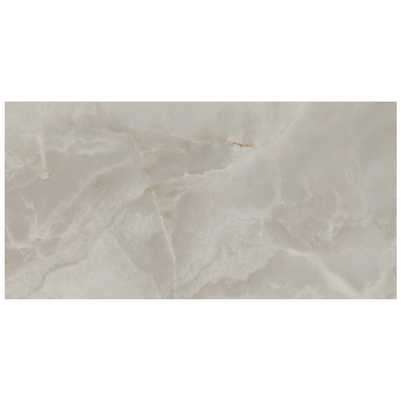 Ventara 24 in. x 48 in. Polished Porcelain Stone Look Floor and Wall Tile, Solara