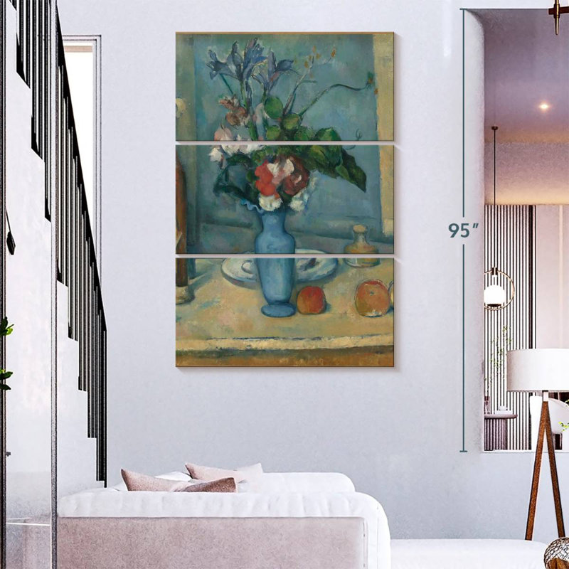 Harnek le vase bleu, H 74 po x l 48 po