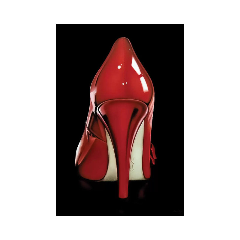 Red Heel by Drew Darcy - Wrapped Canvas Painting, 66.04 cm H x 45.72 cm W x 1.91 cm D