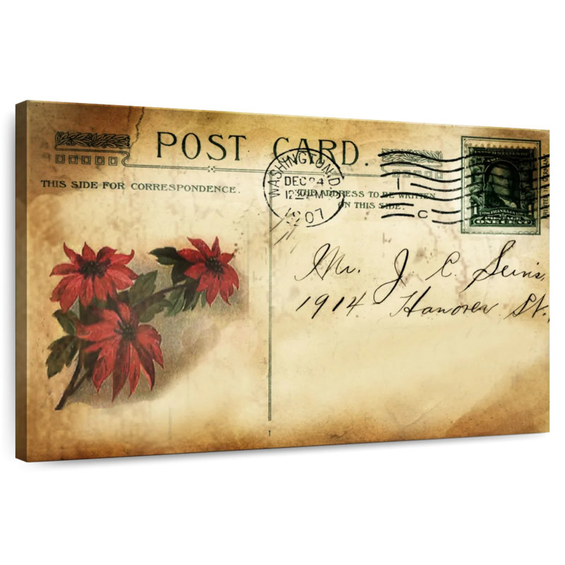 Hardie carte postale rétro amour, H 30 po x l 45 po
